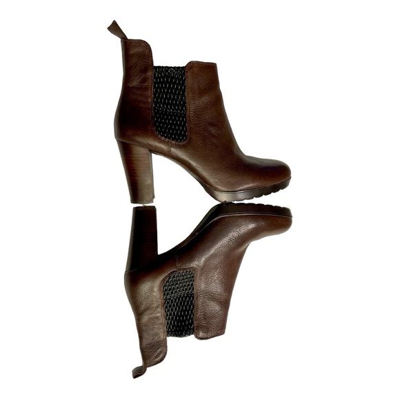 Bella Vita Womens US 10 Zana Heeled Ankle Boot Brown Black Platform - Picture 8 of 12